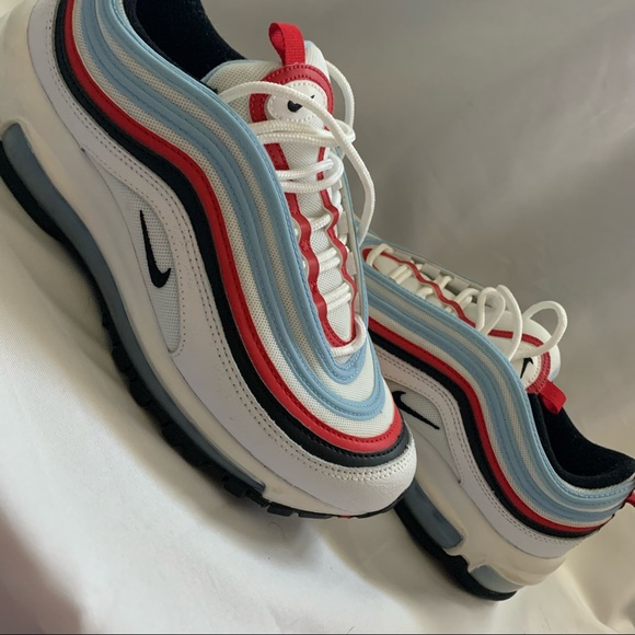 NIKE AIR MAX 97 RED WHITE AND BLUE - Picture 2 of 3